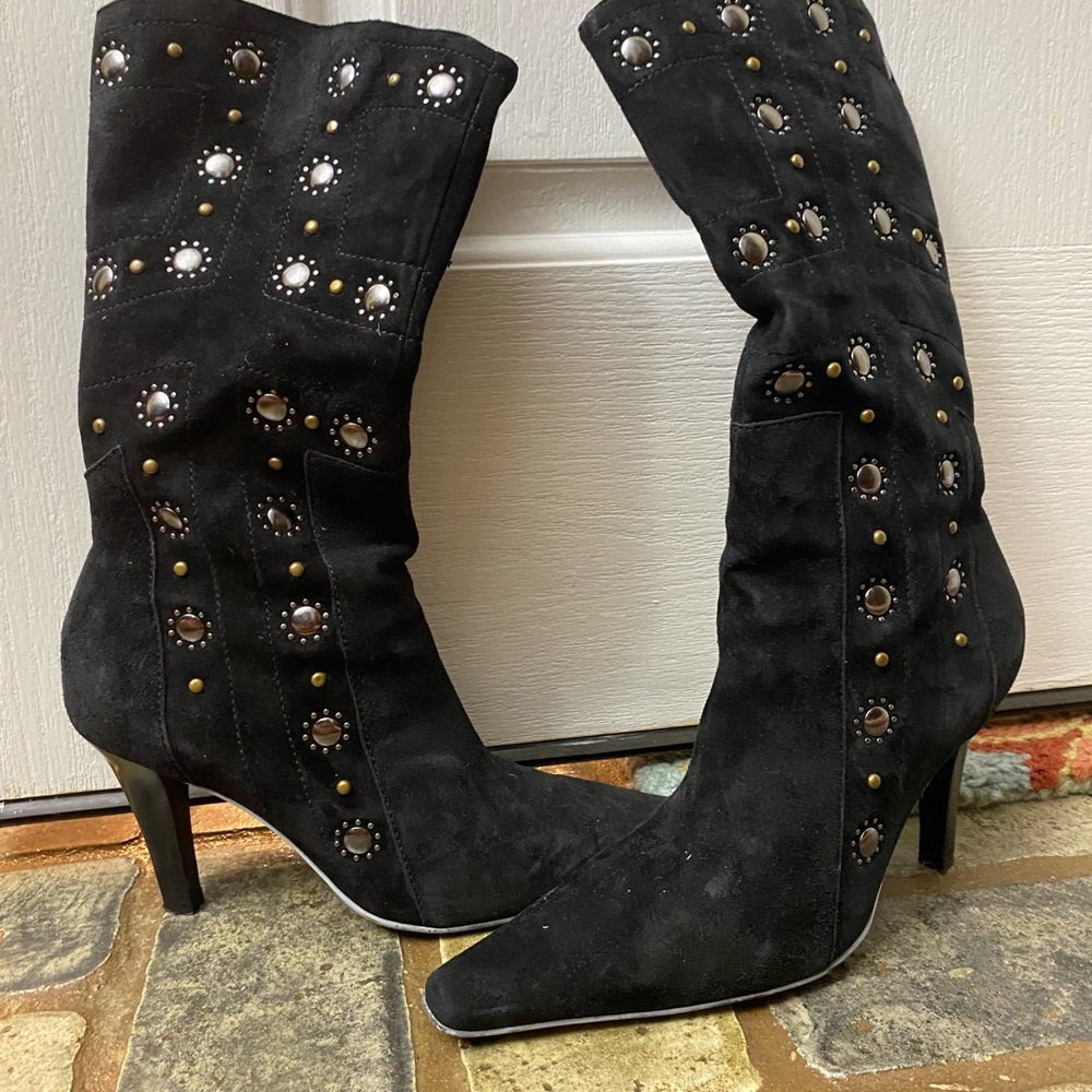 Black Studded Women's Boots